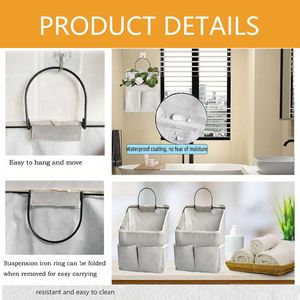 Organisateur pliable robuste à suspendre sur la porte avec poches pour le rangement et l'organisation à domicile - Product Image 4