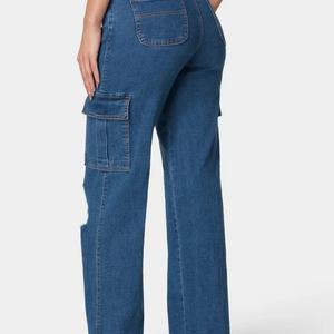 Jeans de Verano de Alta Calidad al por Mayor, Jeans Anchos de Cintura Alta a la Moda para Mujer - Product Image 2