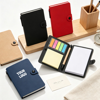 Carnet de notes avec couverture en papier kraft imprimé avec le logo de la marque, mini bloc-notes adhésif pour cadeau promotionnel d'entreprise, carnet personnalisé avec stylo