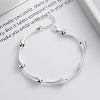 Guangdong Bijoux Et Accessoires Bracelets Goutte D'eau Plaine En Argent Sterling 925 Pour Femmes Filles