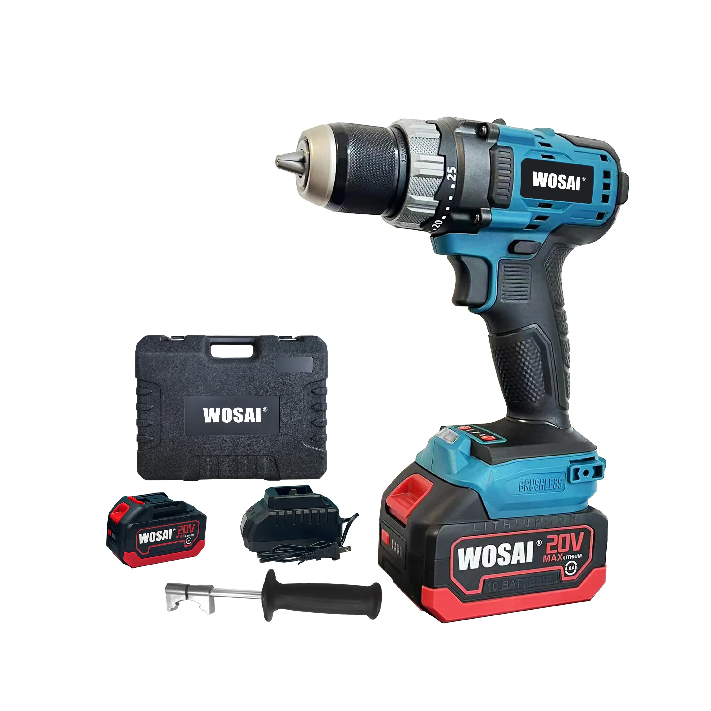 WOSAI China Supplier Powerful 2.0ah Battery Cordless For Makita Electric Drill Power Hand Impact Drill Driver Drilling Machine