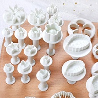 Moule en plastique pour décoration de gâteaux et de biscuits, 36 pièces, en forme de cœur, de papillon, de fleur, de sucrier, DIY