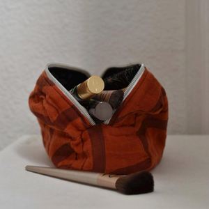 Custom Eco-friendly Canvas Fashion Lightweight Cosmetic Pouches Ladies <b>Storage</b> for Bag Travel Large Zipper Makeup Bags - Product Image 3