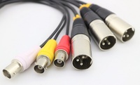 Cable Adaptador Convertidor de 15 Pines VGA SVGA a 4 Pines Video 3 RCA AV TV para PC, Cable de Audio XLR Hembra/Macho a D-SUB de 9 Pines