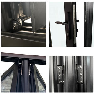 מערכת דלתות פטיו מתקפלות מאלומיניום, דו-כנפיות, עמידות למים, עם זכוכית כפולה, לסגנון אקורדיון, לחלוקת חלל חיצוני של וילה. - Product Image 3