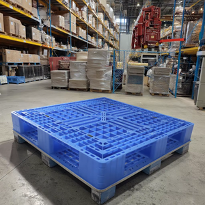 Промышленный лоток для тяжелых условий работы RFID, настраиваемый 4-сторонний односторонний Epal, Европейский пластиковый поддон для хранения еды, шесть полозьев - Product Image 1