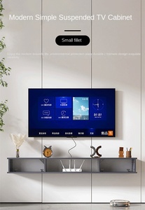 Meuble <span class=keywords><strong>TV</strong></span> mural moderne et simple en bois massif pour salon et chambre, étagère murale <span class=keywords><strong>suspendue</strong></span>, support pour décodeur - Product Image 5