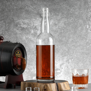 Botella de Vodka de 500ml/750ml con Tapas de Rosca, Botella Redonda Transparente Clásica para Whisky, Tequila, Ginebra y Licores para Destilerías - Product Image 6