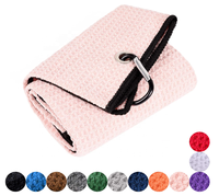 Serviette de golf en microfibre à séchage rapide, serviette de nettoyage sportive avec clip, serviette portable pour nettoyer les clubs et les balles de golf, accessoires pour le terrain de golf
