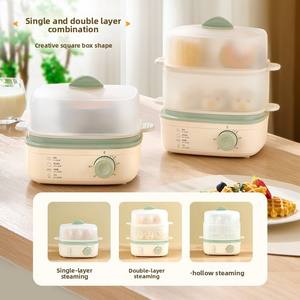 <span class=keywords><strong>Cuiseur</strong></span> <span class=keywords><strong>vapeur</strong></span> électrique multifonction pour la maison et le dortoir, double couche, 350W, appareil à <span class=keywords><strong>petit</strong></span>-déjeuner tout-en-un, <span class=keywords><strong>cuiseur</strong></span> à œufs avec garantie de 3 ans - Product Image 4