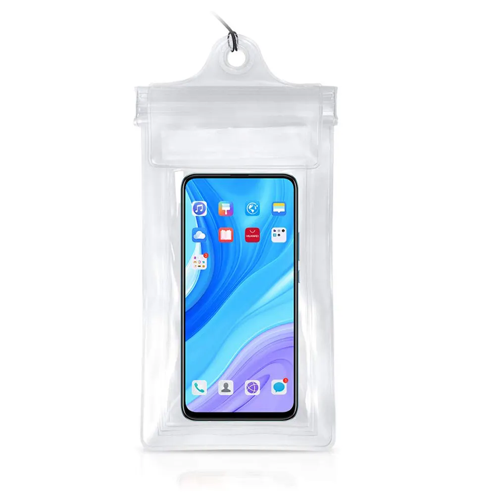 エコPVCプラスチック水泳携帯電話バッグ防水電話ポーチドライバッグ