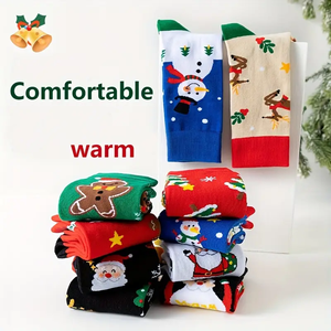Hot Sell Christmas Colorful Creative <b>Fun</b> <b>Socks</b> Children Cute <b>Sock</b> Christmas Gift Elk Snowman Santa Printed <b>Socks</b> for Men Wome - Product Image 2