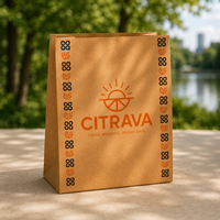 Bolsa de Papel Kraft Reciclable con Asa Flexiloop, Estilo Clásico, Impresión Offset, Personalizable OEM/ODM, para Frutos Secos, Nueces y Especias