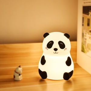 Veilleuse Panda RVB Colorée Changeante en Silicone pour Chambre d'Enfant, Lampe de Chevet Rechargeable Mignonne pour Crèche - Product Image 5