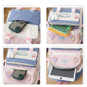 Fashion 3 Piece Travel Daypack Set Multi-Color Student Bag Large Capacity Unisex <b>School</b> Backpack <b>Lunch</b> <b>Box</b> Pencil Waterproof - Product Image 5