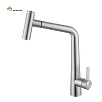 Robinet de cuisine moderne pour HD25 en acier inoxydable, monocommande, avec cartouche céramique, thermostatique, commande par bouton-poussoir