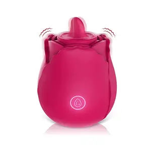 Lendgogo Rose Clitoriano Toy para Sex Vibrating Ring Vibrador Chupando Magnetic Charging Sex Toy para Woman waterproof toy fornecedor