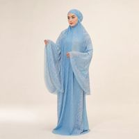 Ensemble de prière floral découpé au laser pour femmes, vêtements islamiques modestes