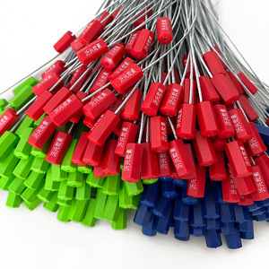 Sceau en fil d'acier hexagonal YueDun YDCS-204 rouge, vert, bleu avec numéro pour la logistique, scellage de camions et conteneurs - Product Image 1