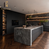 Meubles de cuisine en panneaux de mélamine, style moderne, pour projets de construction résidentielle et aménagement complet de maisons