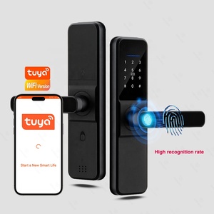 Nhiều ngôn ngữ TT Bluetooth tuya wifi không dây khóa Lỗ mộng đòn <span class=keywords><strong>b</strong></span>ẩy kỹ thuật số mật khẩu chốt cửa vân tay thông minh ổ khóa - Product Image 3
