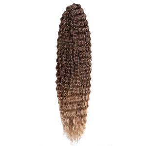 Extensions de cheveux synthétiques ARIEL en <span class=keywords><strong>fibre</strong></span> protéinée, ondulées profondes/ondulées, résistantes à la chaleur, tissées à la machine, double trame - Product Image 4