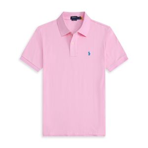 Maglietta <span class=keywords><strong>Polo</strong></span> MUTIAN Paul Little Horse da <span class=keywords><strong>uomo</strong></span> con colletto a fogli mobili tinta unita in puro cotone ricamato a maniche corte # RL-004