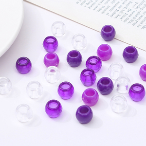 Accessoires de bijoux de cheveux de mode pour <span class=keywords><strong>tresses</strong></span> <span class=keywords><strong>perles</strong></span> <span class=keywords><strong>transparentes</strong></span> mélangées de 12 MM personnaliser <span class=keywords><strong>perles</strong></span> de cheveux pour la coiffure - Product Image 2