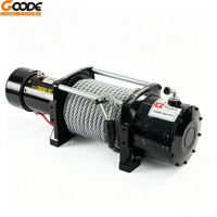 Treuil électrique 12V 29500lb avec frein électromagnétique, câble en acier, pour récupération de camions routiers, hauteur de levage 20m, télécommande/filaire