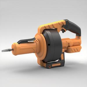 เครื่องทำความสะอาดท่อพลังสูงสีส้ม ขนาด 6 นิ้ว สำหรับใช้ในบ้าน พร้อมฟังก์ชั่นขจัดคราบตะกรันด้วยน้ำเย็น - Product Image 4