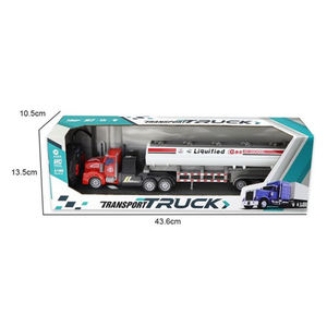 Bemay jouet RC <span class=keywords><strong>Semi</strong></span> <span class=keywords><strong>camion</strong></span> et <span class=keywords><strong>remorque</strong></span> 1:48 échelle télécommande tracteur citerne transporteur voiture jouets cadeau pour les enfants - Product Image 3