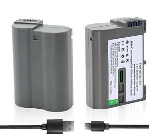 Pour <span class=keywords><strong>Batterie</strong></span> <span class=keywords><strong>Nikon</strong></span> EN-EL15H pour ZF Z6 Z7 Z8 D7500 D7000 D7100 D7200 D500 D600 D610 D750 D780 D800 D810 D800E D810A <span class=keywords><strong>D850</strong></span> 2600mAh - Product Image 1