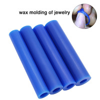 Hochwertige Multi-Modelle Blue Carving Wax Ring Tube für Schmuck herstellung Ringform Hart wachs Blank Large Flat Side Tube