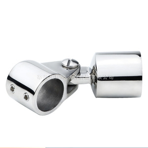 Shining Double <b>Top</b> Sleeve Connector Stainless Steel Marine Hardware For Awning Support Frame - Product Image 1