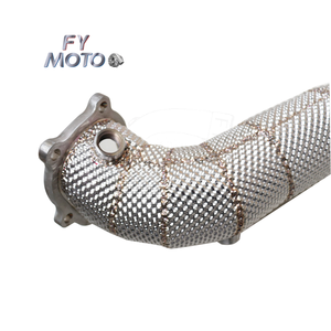 لأودي S6 RS6 4G C7 RS7 Downpipe + أنبوب أمامي مجهز بدرع حراري - Product Image 4