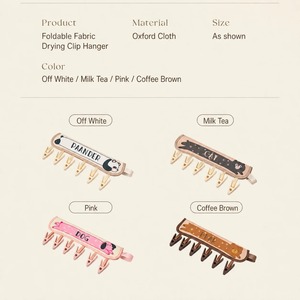 Creative Folding Clothes Hangers With 6 <b>Clips</b> Travel Accessories Bathroom Folding Velcro Travel Multifunctional Cloth Hanger - Product Image 6