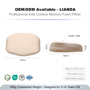 Oreiller pour enfants en mousse à mémoire de forme respirante à récupération lente, personnalisable avec logo OEM/ODM, pour un sommeil profond - Product Image 3