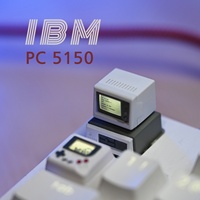 Keycap Museum Macintosh K-02 Small TV Retro-Style Personalized Backlit KeycapsPerfect Gift for Mechanical Keyboards Made