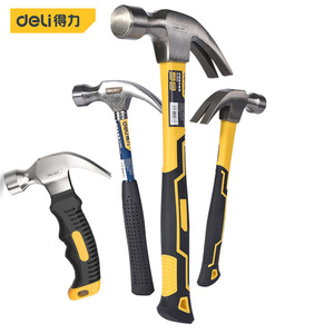 Deli Claw <b>Hammer</b> Steel Head Yellow Black Handle Multi Functional Household Nail <b>Hammer</b> For Woodworking And Diy Repair - Product Image 1