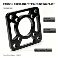 Komponen Komposit Serat Karbon 3K yang Dibuat dengan Mesin CNC Khusus Sesuai Gambar 3D, Pelat Serat Karbon Matte Glossy untuk FPV UAV RC Racing