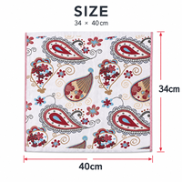 Mouchoir en coton pur de qualité supérieure à motif cachemire jacquard, doux, absorbant, réutilisable, serviette carrée pour toute la famille, usage domestique
