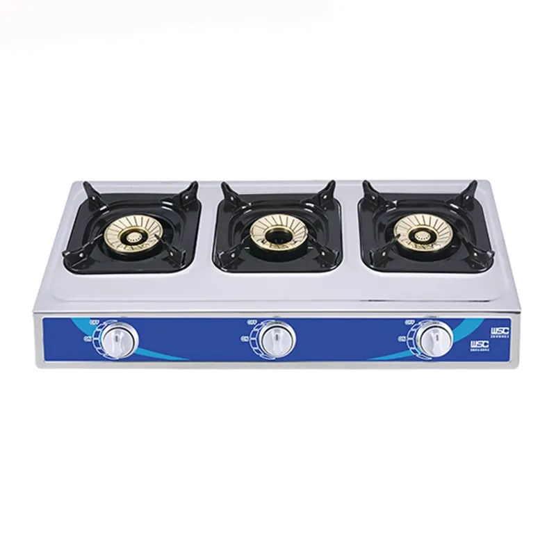 Factory wholesale gas stove for home use High Quality Tempered Glass Stainless Steel Body Cooktops Gas Stove 3 Burner