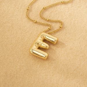 Collar con Colgante de Letra de Acero Inoxidable, Chapado en Oro de 18K, Cadena con Letras del Alfabeto, Collar de Clavícula para Uso Diario, Regalo, Joyería de Moda - Product Image 2
