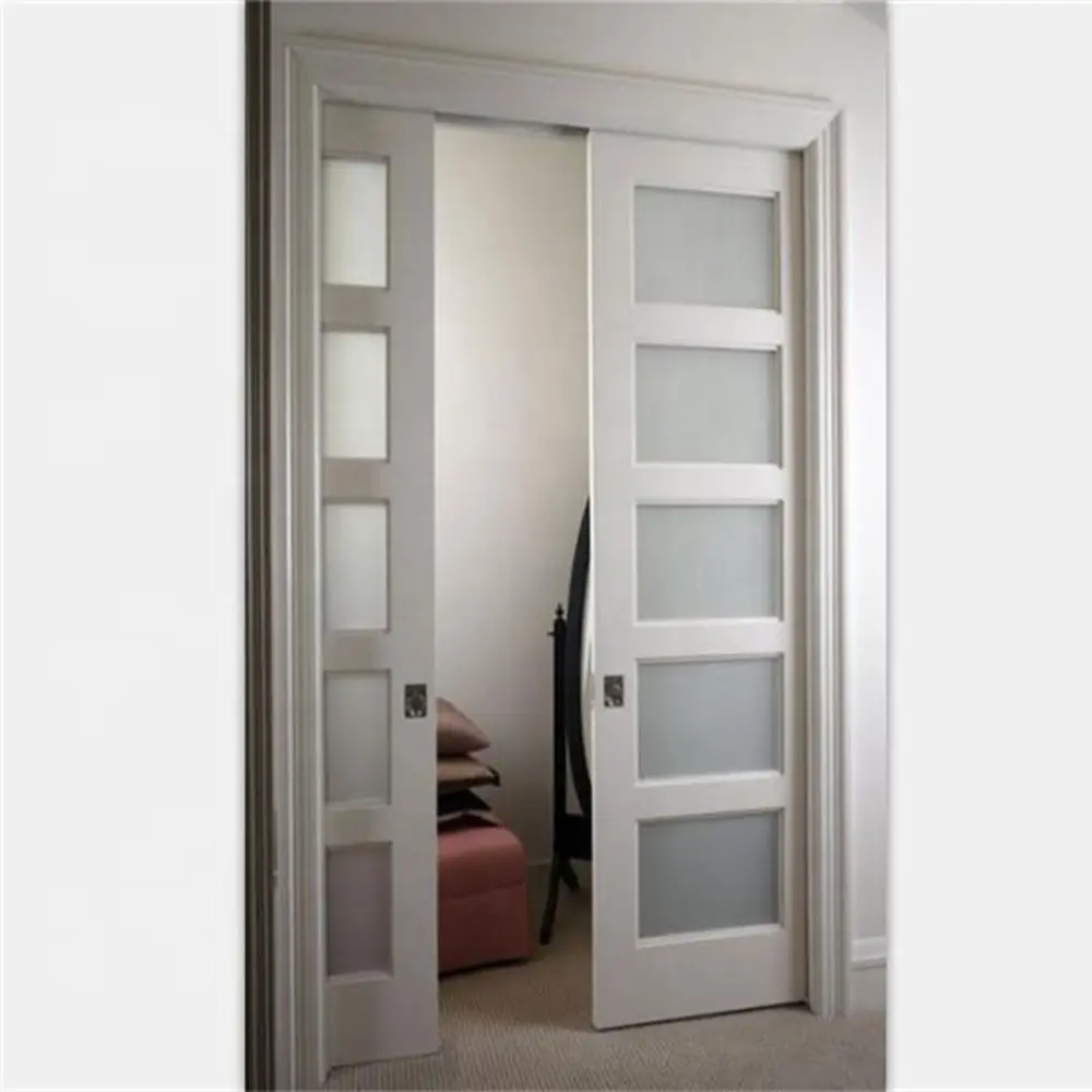 Pocket Wooden Door Designs Interior Wood Sliding Doors Glass Frameless Folding Door