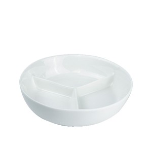 Assiette en céramique ovale de 16 cm à trois compartiments pour servir les aliments, usage domestique - Product Image 5