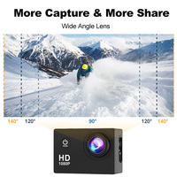 Caméra d'Action Sportive Mini HD Étanche 1080p pour Moto et Sports Extrêmes avec Mode Manuel