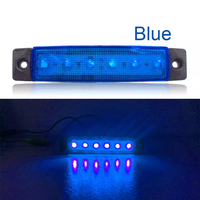 Luz lateral Superfina de 12V para camiones, 6 luces LED de señalización, luz azul, rojo, amarillo, verde, Blanca