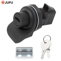 Serrure à came à poussoir pour boîtes marines, serrure à bouton poussoir pour porte coulissante, cylindre de serrure en laiton à clé maîtresse pour porte Euro, pour camping-car