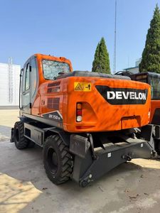13.5 Ton Wheel Excavator Develon DX150W 0.76 m3 Bucket Orange Compact <b>Digger</b> for Construction and Municipal Work On Sale - Product Image 2