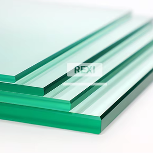 Verre flotté clair trempable certifié CE, service complet industriel, 1 mm à 22 mm, pour la construction, les serres solaires, les escaliers, les rideaux - Product Image 1